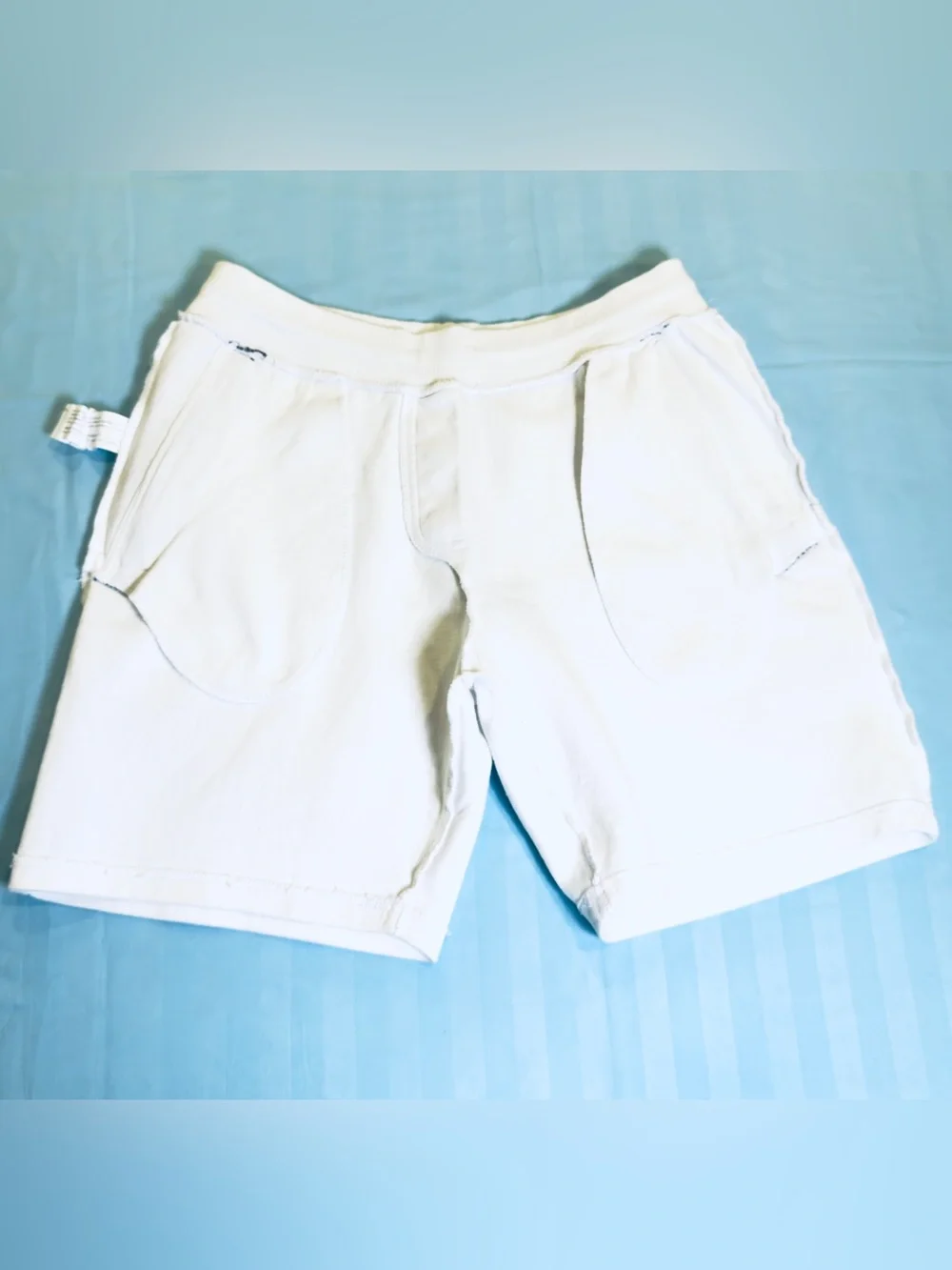 Bershka White Athletic Men’s Shorts with Black Accents Large Size L - Picture 10 of 10